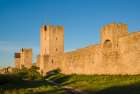 Sweden-Gotland Island-Visby-12th century city wall-most complete medieval city wall in Europe-dawn Art Print